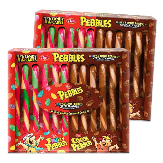 Fruity Pebble Christmas Candy Canes Pack of 2
