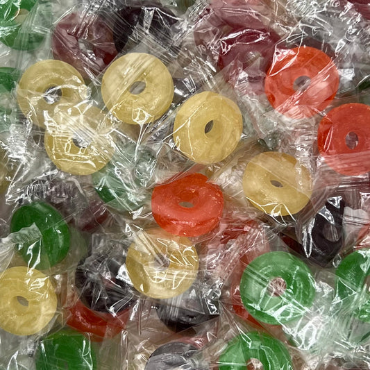 Life Savers Hard Candy Bulk 5lb Bag of 5 Flavors of Lifesavers Hard Candy- Cherry, Raspberry, Watermelon, Orange, and Pineapple Lifesavers Individually Wrapped by Inspired Candy.