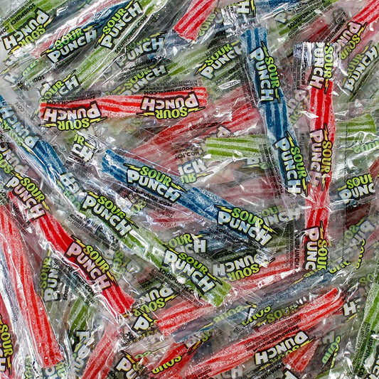 Sour Punch Straw Bulk Wrapped Candy 2LB Bag of Sour Punch Twists- Sour Candy Variety Pack, Sour Candy Bulk 2LB Bag by Snackivore.