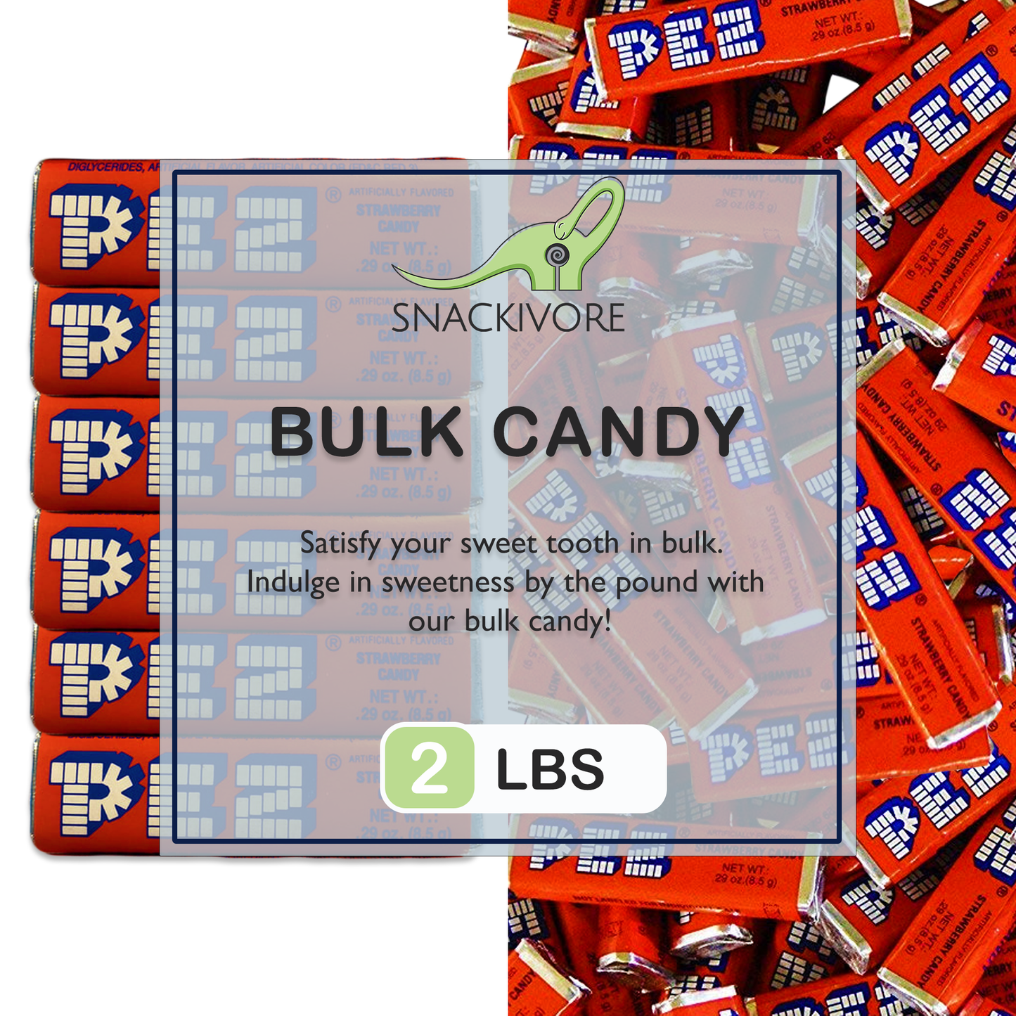 Pez Candy Refill, Strawberry Pez Candy Bulk 2LB Bag of Strawberry Pez Refill Rolls by Inspired Candy