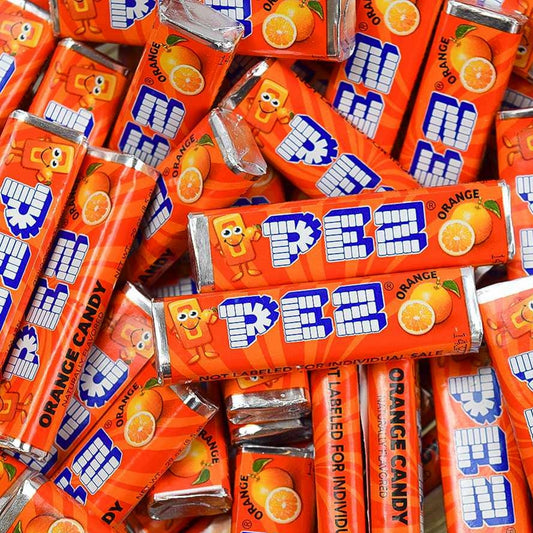 Pez Candy Refill, Orange Pez Candy Bulk 2LB Bag of Orange Pez Refill Rolls by Inspired Candy