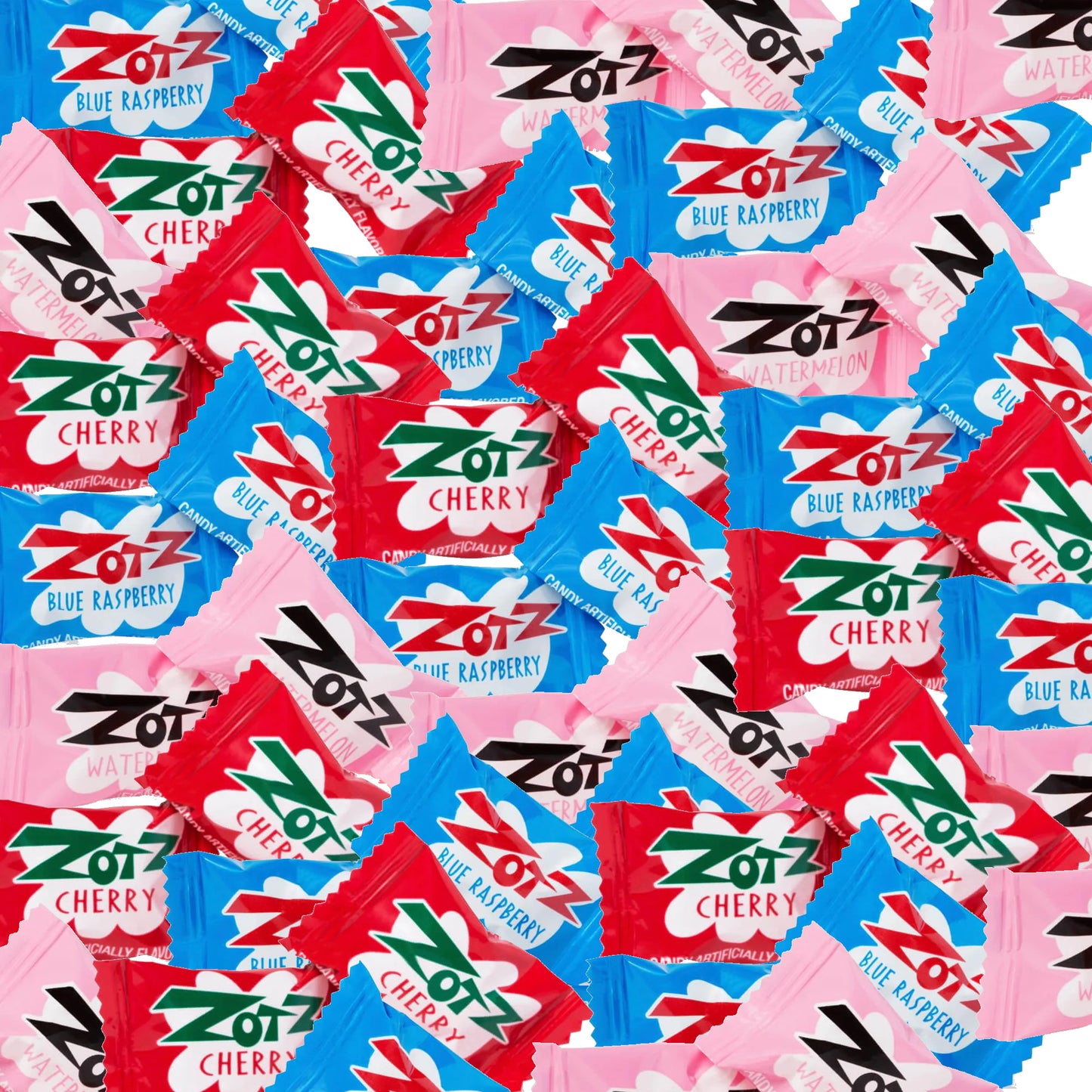 Zotz Fizzy Candy Assorted Bulk 2LB Bag of Zots Vintage Candy, Retro Candy,  Weird Candy, Zots Candies by Snackivore. 175pcs total- Watermelon, Blue