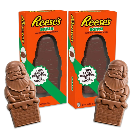 Reeses Santa Claus 16oz Pack of 2, Giant Reeses, Reese Santa, Candy Reeses, Recess Peanut Butter Cups, Bulk Reeses, Christmas Reeses Peanut Butter Cups, Reece's